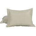 Queen Pillow Shams 2 Pack - 20 x 30 Inch Microfiber Pillowcases in Beige, Soft Breathable Microfiber Bedding