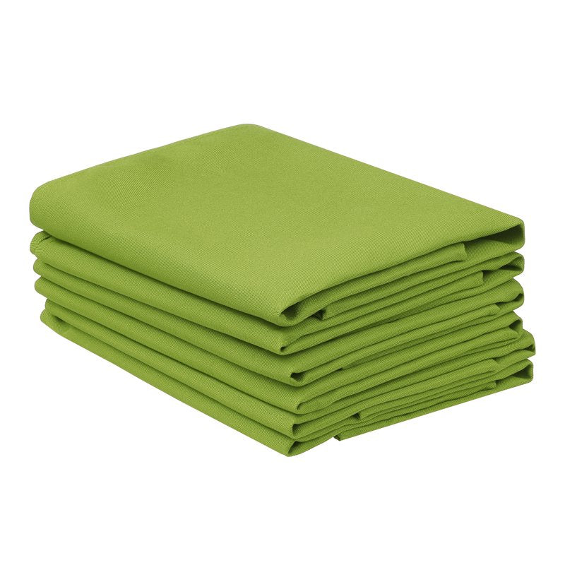 18x18 Inch Green Polyester Cocktail Napkins - 6 Pack