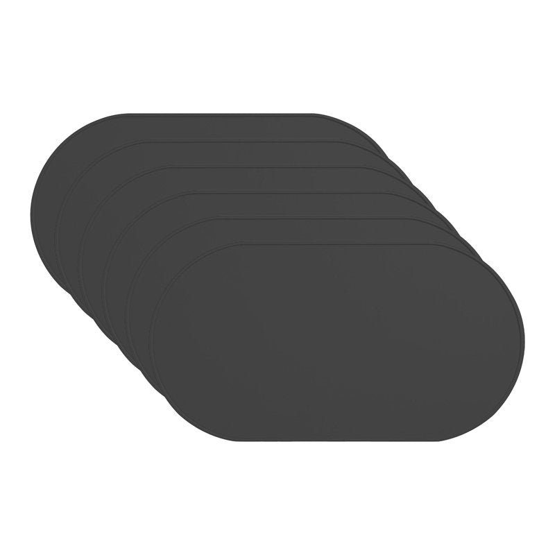 Silicone Placemats - 6 Pack Dark Gray 21" x 11" for Dining