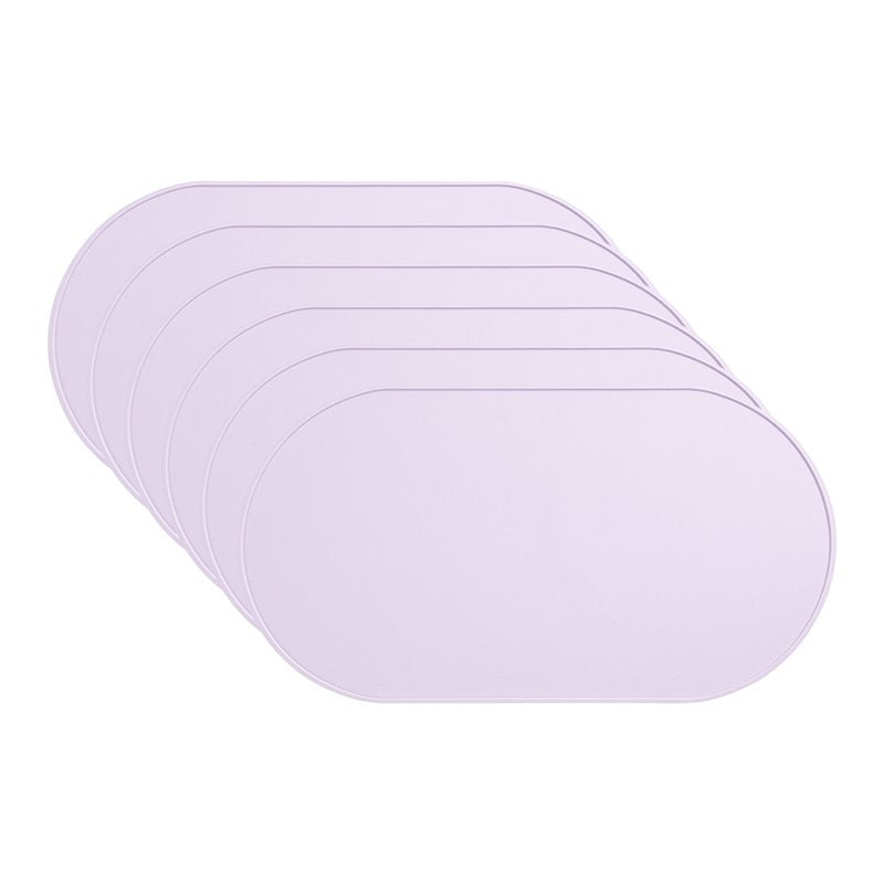 Silicone Placemats – 6 Pack for Kitchen Dining Table, Purple 21" x 11"