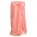 Pink Adjustable Women's Bath Wrap Towel with Pocket and Closure