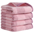 Purple Checkered Hand Towel Set - 14x28 Inches, 4 Pieces Bathroom Decor