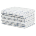 Blue Hand Towels Set - 14x28 Inches, 4-Pack, Absorbent Cotton Bathroom & Kitchen Towels