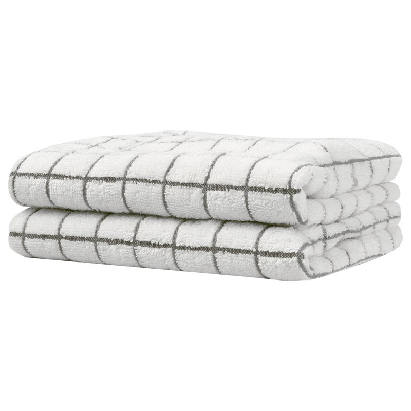 Grey Hand Towels 2 Pack - Soft Absorbent Bathroom & Kitchen Towels 14 x 28 Inches - Variation of THIS listing