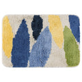 Bathroom Rug Leaves-3 16x24 Plush Fluffy Non-Slip Quick-Dry Bath Mat - Unique Bargains