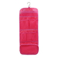 7-Pocket Hanging Toiletry Bag - Durable Canvas Cosmetic Organizer