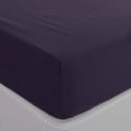 Queen Brushed Microfiber Fitted Sheet Bed Cover Dark Purple - Soft & Durable