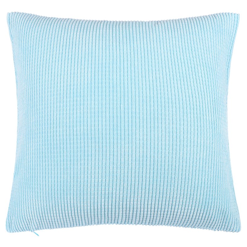 Sky Blue Corduroy Decorative Throw Pillow Cover 20x20 - Unique Bargains