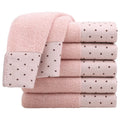 Misty Rose Cotton 600 GSM Hand Towel Set - 14 x 30 Inches, 6 Pack