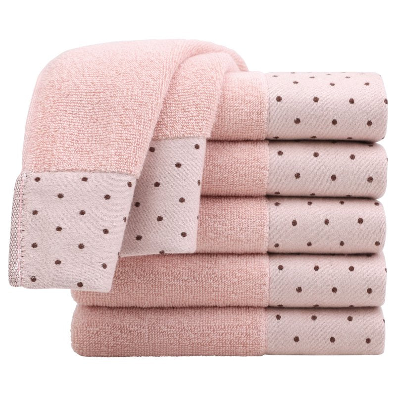 Misty Rose Cotton 600 GSM Hand Towel Set - 14 x 30 Inches, 6 Pack
