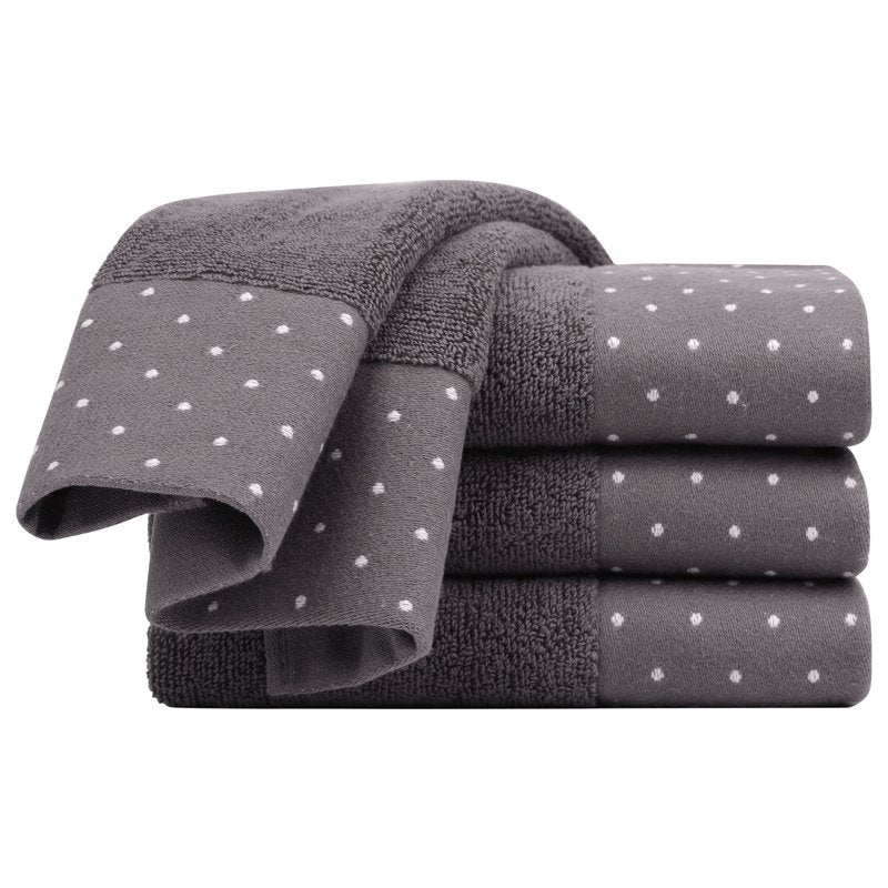 Taupe Gray Cotton Hand Towel Set - 600 GSM Absorbent 14 x 30 Inches, 4 Pieces