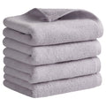 Grey Cotton Hand Towel Set - Absorbent, Soft & Quick-Drying 4-Pieces