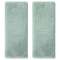 Cotton Hand Towels Set - Light Green, 2-Piece, Absorbent & Soft
