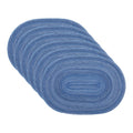 Oval Placemats for Dining Table - 6 Pack, Blue 19.7" x 14"