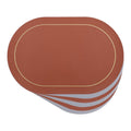 Faux Leather Placemats - Washable Table Mats 6pk - Brown/Gray