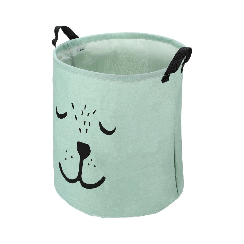 Foldable Cylindrical Laundry Basket - 40L Portable Storage Bin