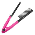 Hair Straightening Comb - Heat Resistant Styling Tool, Red