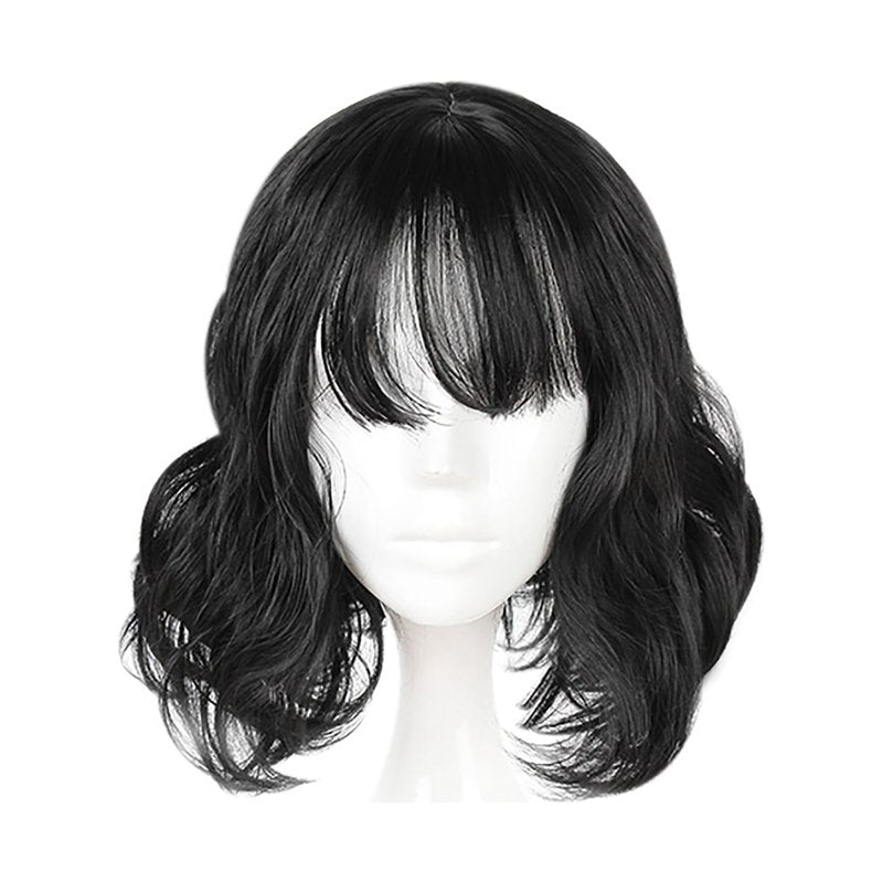 14" Curly Human Hair Wig for Women - Adjustable Cap