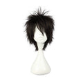12" Black Straight Wig with Cap for Women - Heat Resistant Synthetic Hair