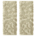 Unique Bargains Jacquard Pattern Boho Hand Towels Set - Khaki, 2 pcs