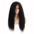 24-Inch Black Lace Front Wig - Heat Resistant Long Straight Hair