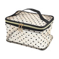 Portable Makeup Bag - Large Capacity Travel Cosmetic Organizer - Beige