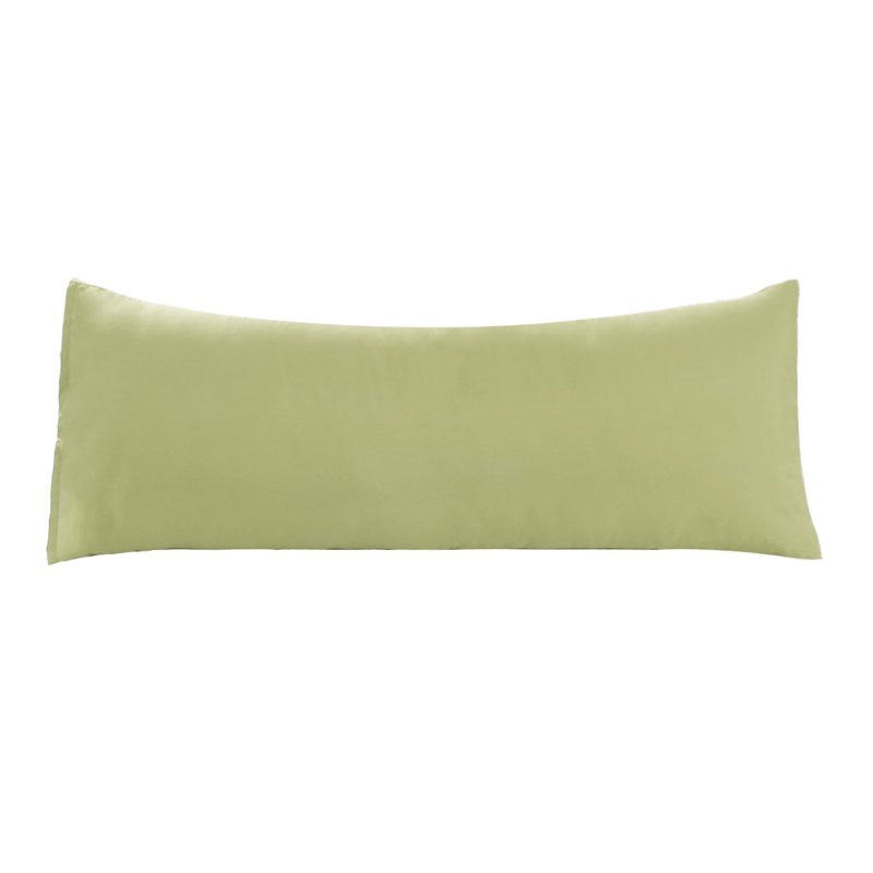 Green Microfiber Bolster Body Pillow Cover 20x54 Inches - Soft & Breathable