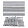 Placemats Set of 8 for Kitchen Table Decor - Gray