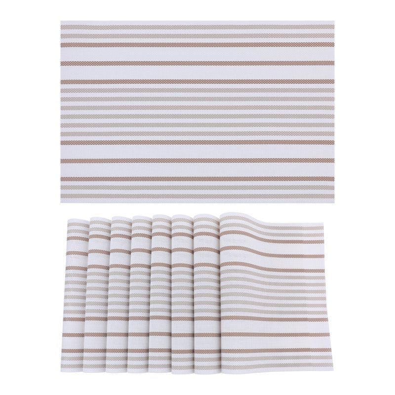 Durable Yellow Place Mat Set of 8 for Kitchen Table Decor