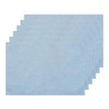 Heat Resistant Imitation Linen Placemats Set of 6 - Light Blue