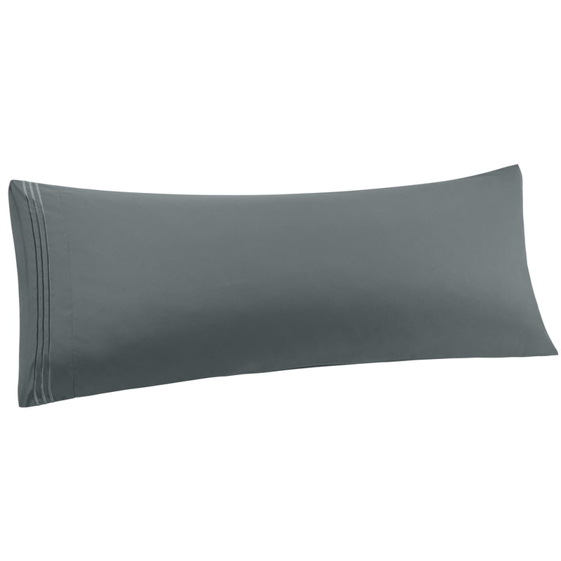 Dark Gray Polyester Body Pillowcase 20x48 Inches with Envelop Closure