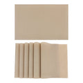 Rustic Placemats Set of 6 for Dining Table - Gold 18" x 12"