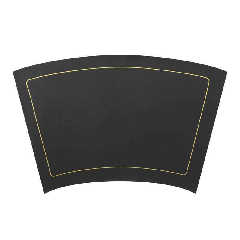 Heat Resistant Faux Leather Round Table Mats - Set of 6 Black