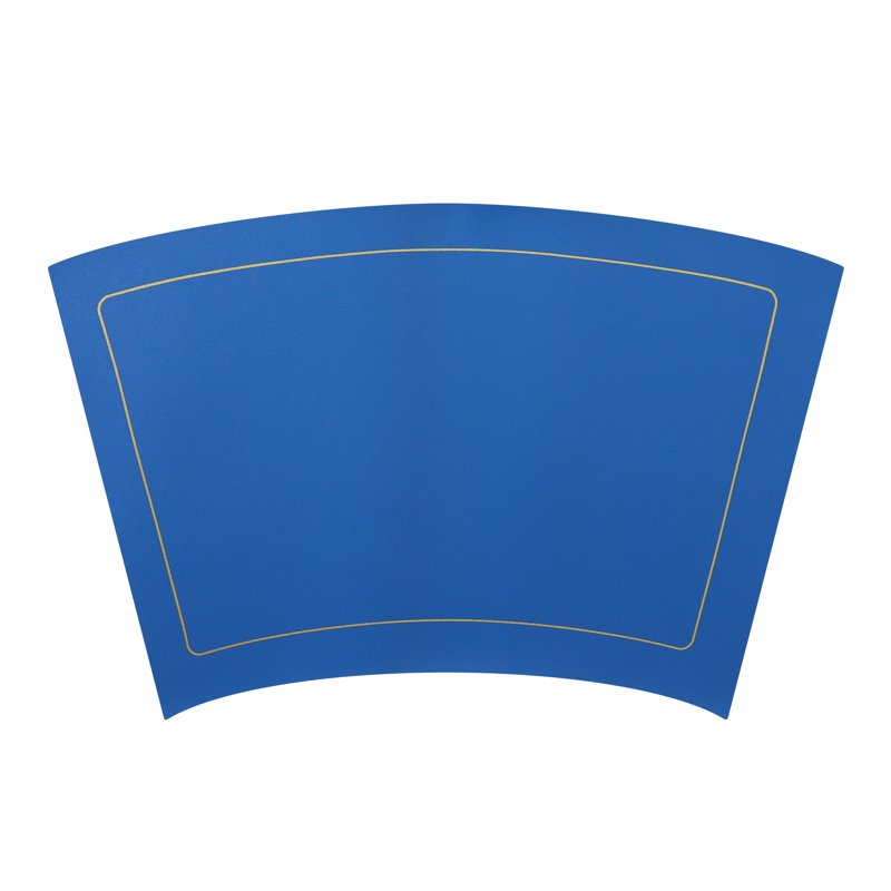 Heat Resistant Faux Leather Round Table Mats - Set of 6 Blue