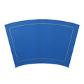 Heat Resistant Faux Leather Round Table Mats - Set of 6 Blue