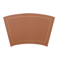 Wedge Faux Leather Heat Resistant Table Mats Set of 6 - Brown