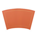 Set of 6 Heat Resistant Faux Leather Round Table Mats - Orange