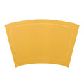 Wipe Clean Wedge Faux Leather Table Mats Set of 6 - Yellow