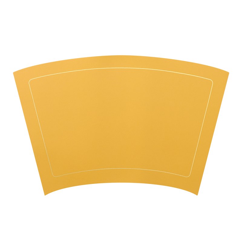 Wipe Clean Wedge Faux Leather Table Mats Set of 6 - Yellow