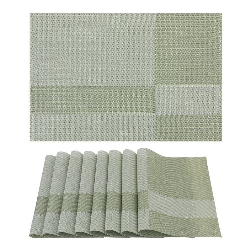 Set of 8 Green Placemats - Kitchen Table Decor