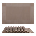 Heat Resistant Table Placemats - Set of 8, 18x12in, Champagne
