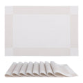 Washable Heat Resistant Table Placemats - White, 18x12 in, Set of 8