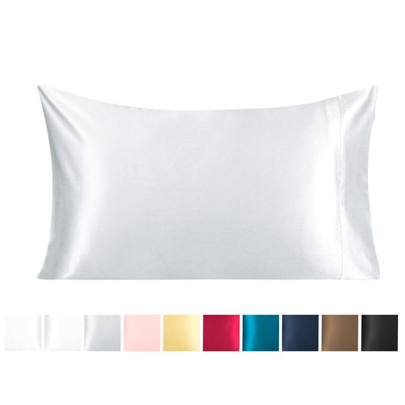Silk Pillowcase for Hair and Skin - Queen, Silver Gray, 19 Momme, 350 Thread Count