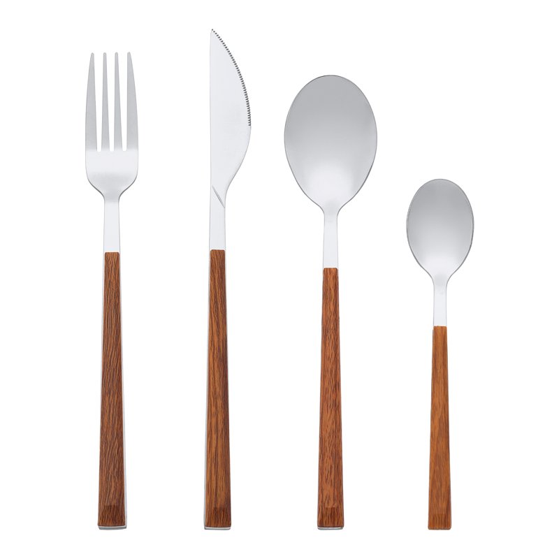 Stainless Steel Mirror Polished Silverware Set - 4 Pcs