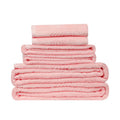 Pink Bath Towel Set - 6 Pieces Ultra-Absorbent Cotton Plush Towels for Home & Spa