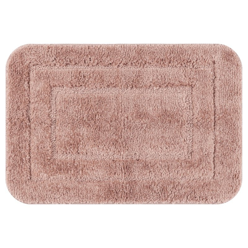 Pink Microfiber Bath Rug 20x32 Inches Non-Slip Absorbent Plush Bathroom Mat - Unique Bargains