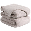 90 x 90 Inch Flannel Fleece Velvet Blanket for Bed Sofa Camel