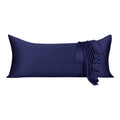 Silky Satin Zippered Body Pillow Cover - 21x60 Navy