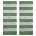Green Cotton Hand Towel Set - Soft, Absorbent 13x29 Inches, 2 Pieces