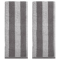 Grey Cotton Hand Towel Set - 2 Pieces, 13x29 Inches, Soft & Absorbent